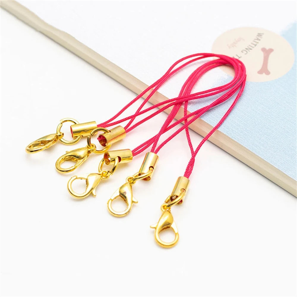 10/50pcs Lanyard Lariat Strap Cord Clasp Rope Keychains Cellphone Hook Keyring Bag Accessories Key Ring Making Supplies Material