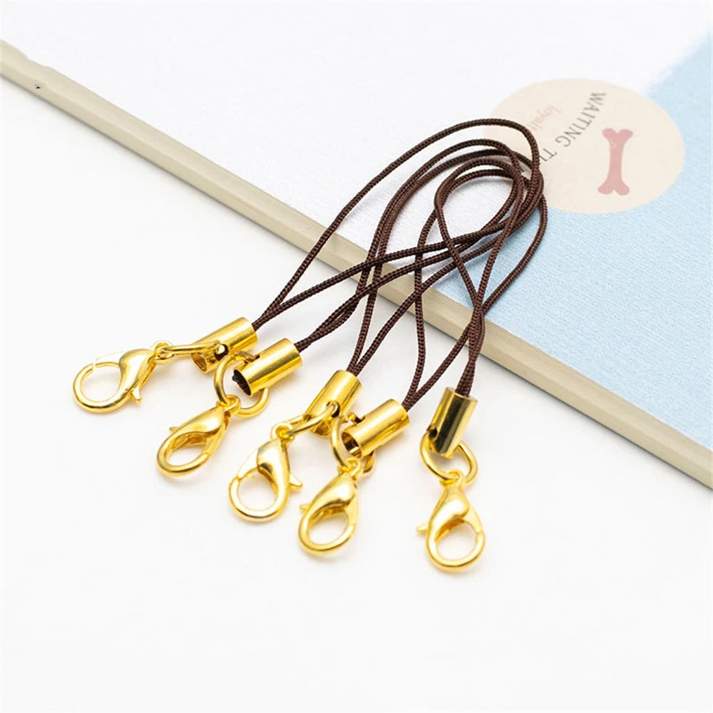 10/50pcs Lanyard Lariat Strap Cord Clasp Rope Keychains Cellphone Hook Keyring Bag Accessories Key Ring Making Supplies Material