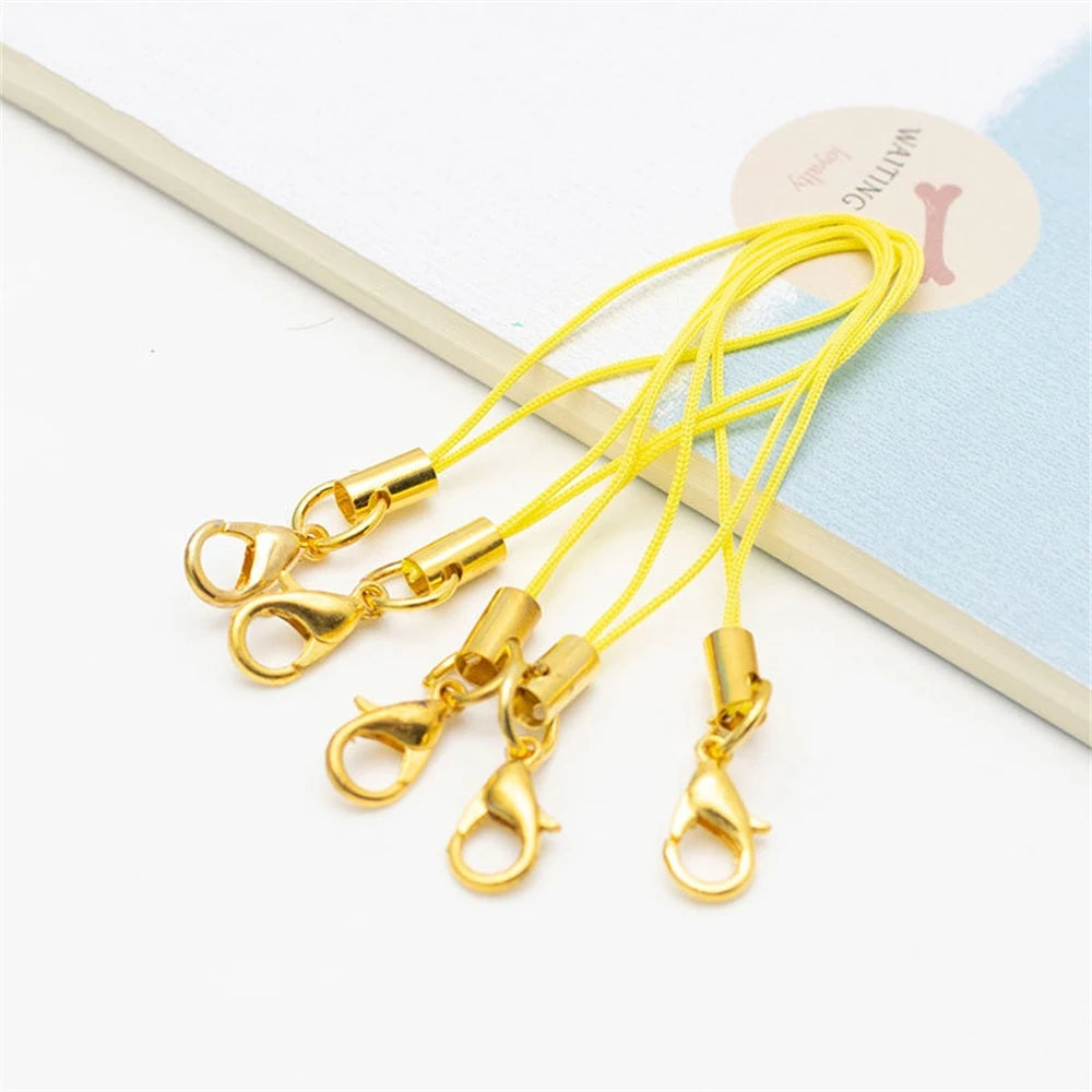 10/50pcs Lanyard Lariat Strap Cord Clasp Rope Keychains Cellphone Hook Keyring Bag Accessories Key Ring Making Supplies Material