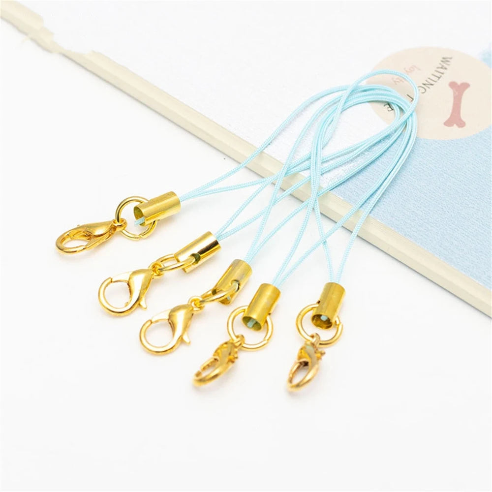 10/50pcs Lanyard Lariat Strap Cord Clasp Rope Keychains Cellphone Hook Keyring Bag Accessories Key Ring Making Supplies Material