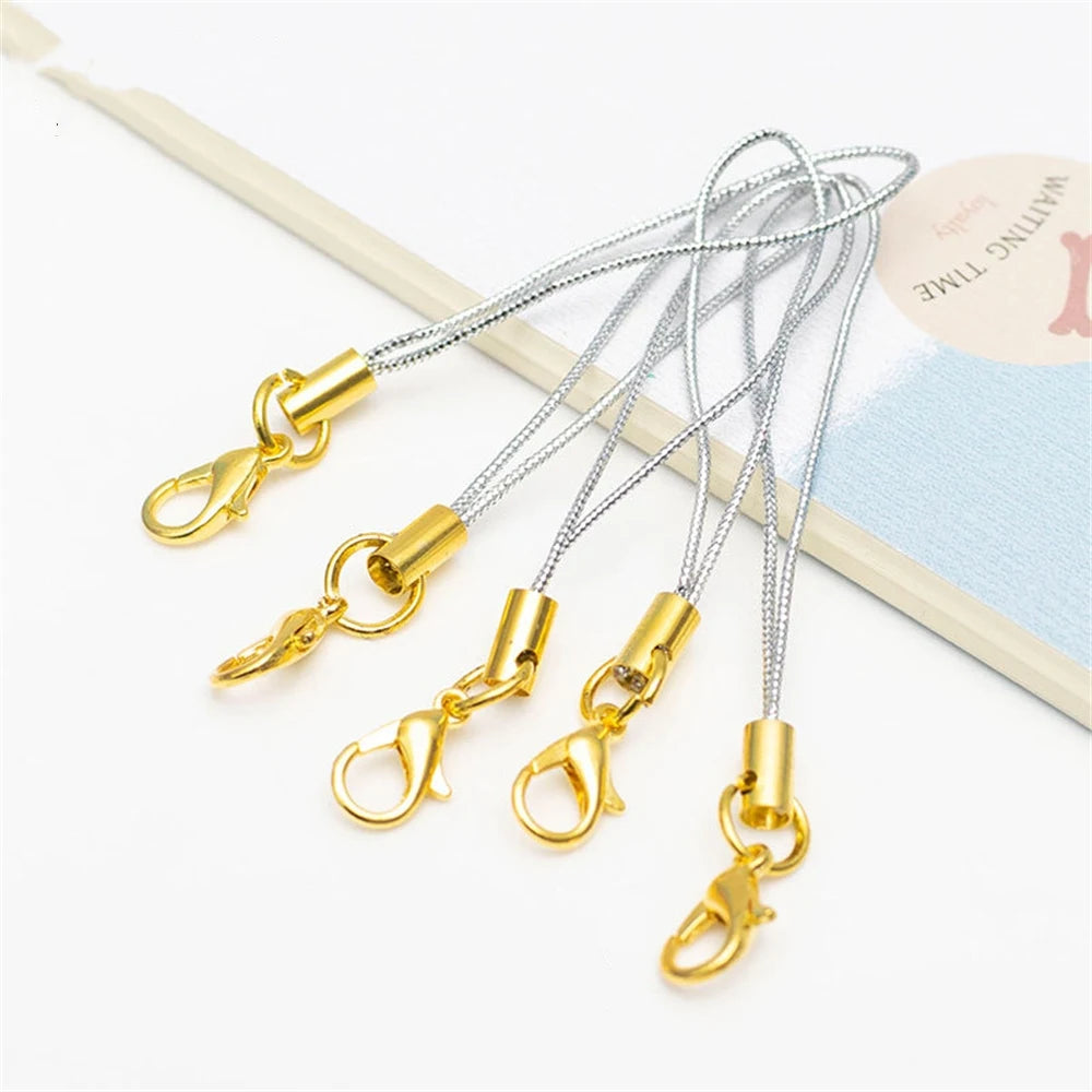 10/50pcs Lanyard Lariat Strap Cord Clasp Rope Keychains Cellphone Hook Keyring Bag Accessories Key Ring Making Supplies Material