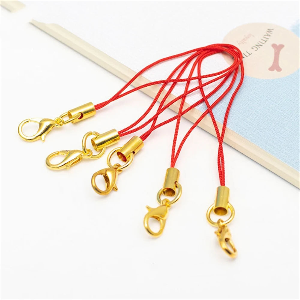 10/50pcs Lanyard Lariat Strap Cord Clasp Rope Keychains Cellphone Hook Keyring Bag Accessories Key Ring Making Supplies Material